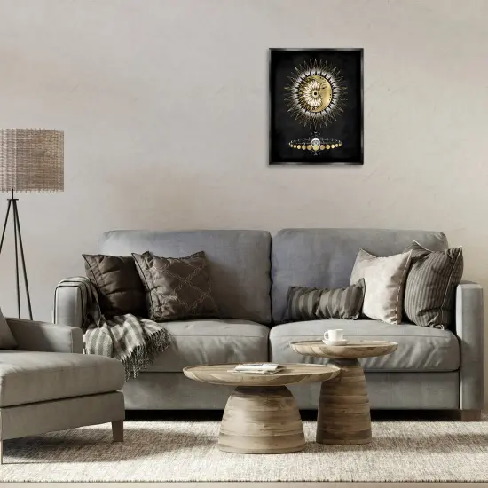 Stupell Industries Lunar Phrases Astrology Floater Framed Canvas Wall Art Design by Oliver Jeffries {2}