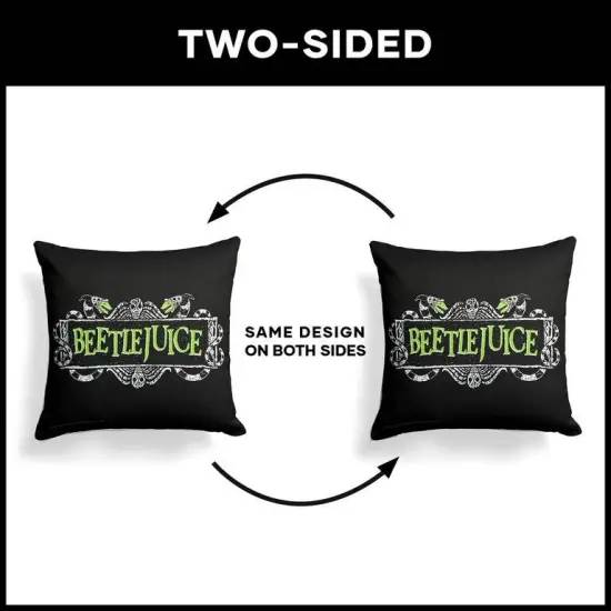 Warner Brothers Beetlejuice 18 Inch Throw Pillow Title {3}