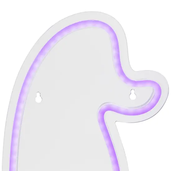 Northlight LED Witch Hat Neon Lighted Halloween Wall or Window Decoration - 15" - Purple {7}