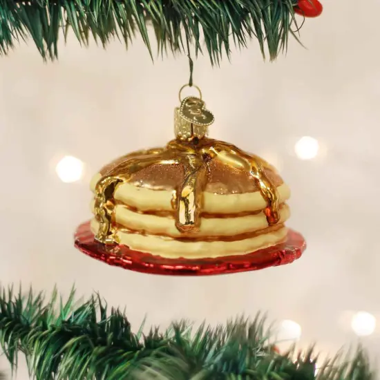Old World Christmas 2.0 Inch Shortstack Tree Ornament , Christmas Pancakes Gold {3}