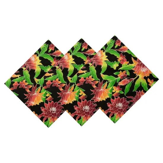 1 Yard Water Lily Floral Poly Cotton Fabric Soft Lightweight for Sewing Crafts 45 inch Width {2}