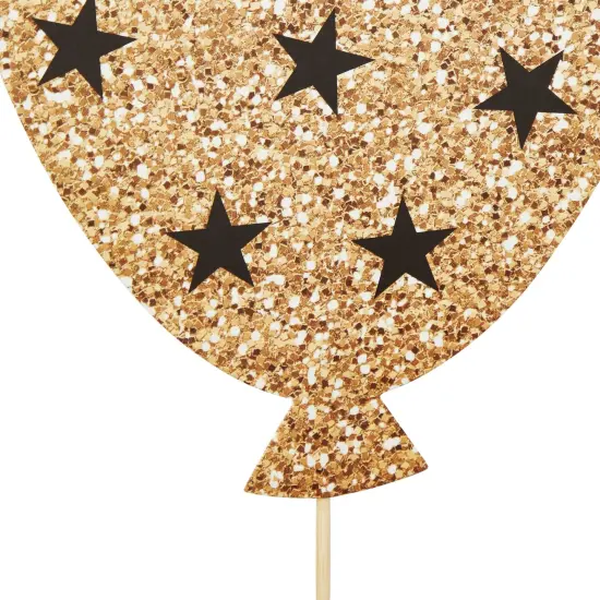 50th Birthday Decorations Party Centerpieces, Black and Gold Stick Table Toppers, 4 Designs (30 Pieces) {5}