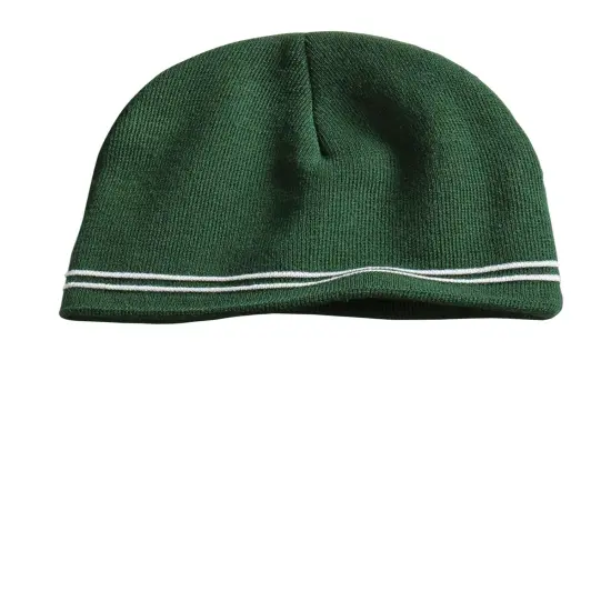 Sport-Tek&reg; Spectator Beanie Forest Grn/Wht {1}