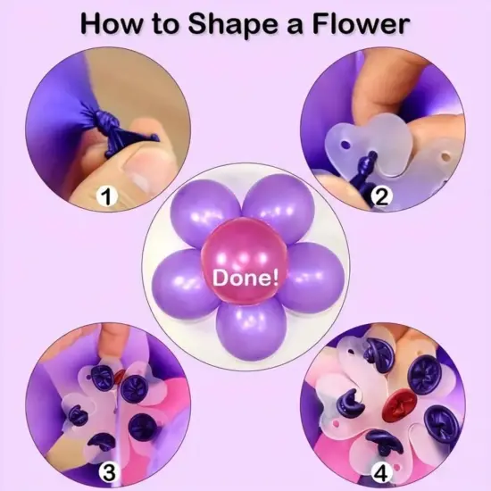 Balloon tie tool arch strip kit,20 Pcs Balloon Flower Arch Clips，32Ft Balloon Tape Strip，200 Pcs Glue Point Dots Tape ，2 Pcs Tying Tool，Picnic balloon arch strip kit for garland {5}