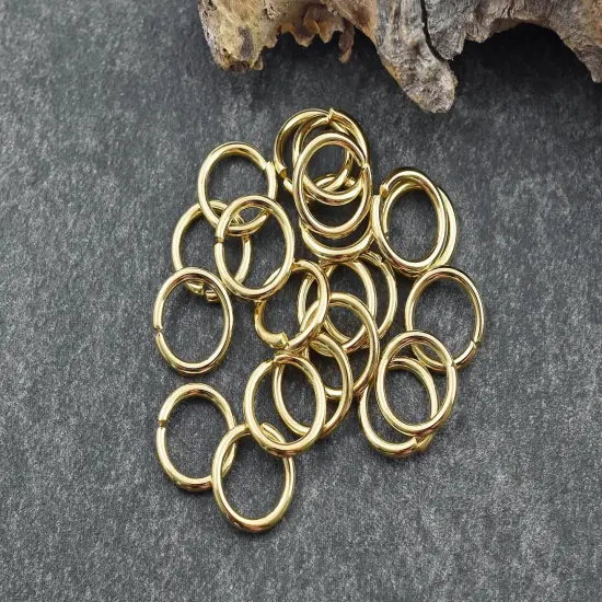 24k Gold Plated Open Jump Rings {6}