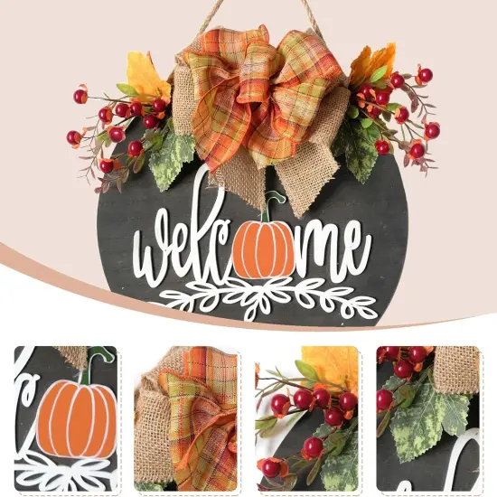 Fall Wreath Pumpkin - 12 inches {2}
