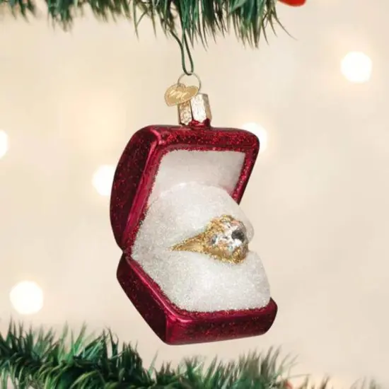 Old World Christmas 3.0 Inch Ring In Box Tree Ornament , Love Romance Romantic Pink {3}