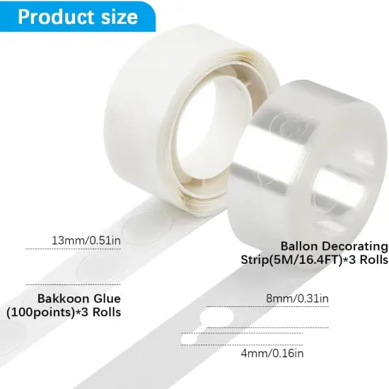 Balloon Garland Arch Kit Balloon Arch Kit Balloon Arch Strip Balloon Garland Kit Balloon Tape Baby Shower Decorations Balloon Tape And Glue Dots Birthday Decorations Balloon Garland Strip {2}