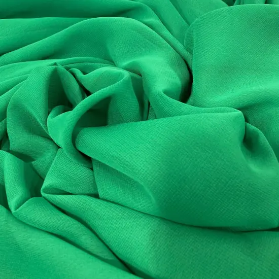 1 Yard Chiffon Fabric 60" Wide Lightweight Sheer Material 100% Polyester Bridal & Formal Wear Emerald {1}