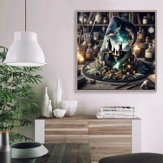 Halloween Hat Paint by Numbers Kit - 16x16 Inch {2}