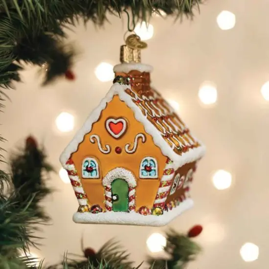 Old World Christmas 4.0 Inch Sweet Gingerbread Cottage Tree Ornament , House Candy Ornament Brown {3}