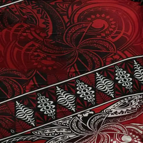 Kingdom of Tonga Seal Tribal Polyester Sarong 72" L x 45" W Red {2}