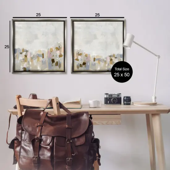 Stupell Industries Gray Subtle Abstract2 pc Framed Floater Canvas Wall Art Set Design by Rachel Springer {3}