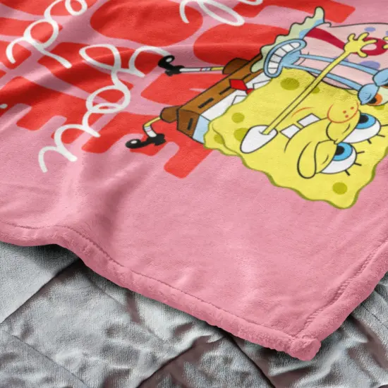 Nickelodeon Spongebob Squarepants Valentine's Day Silk Touch Throw Blanket Need Love {4}