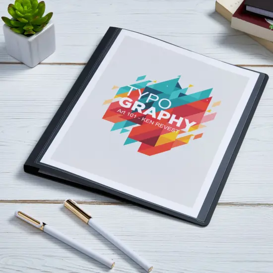 Avery Lay Flat Report Cover with 3 Plastic Fasteners, Clear Front Window, Holds up to 50 Sheets, 3 Gray Covers (47781) {3}