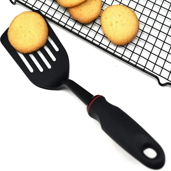 Norpro 12" Long Grip-EZ Handle Nylon Slotted Turner Spatula {3}