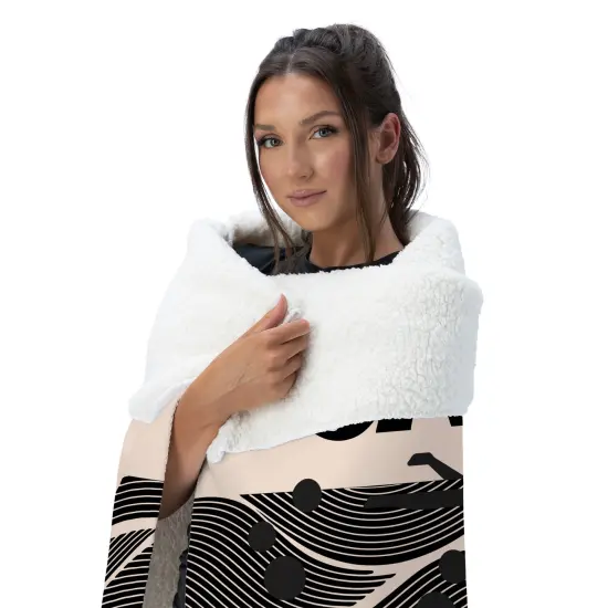 Universal Jaws Silk Touch Sherpa Throw Blanket Duotone Poster {3}