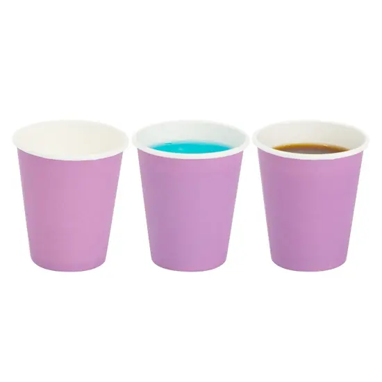 Stockroom Plus 600 Pack 3 oz Disposable Paper Cups for Bathroom Mouthwash, Mini Small Purple Cup Bulk for Espresso To Go {5}