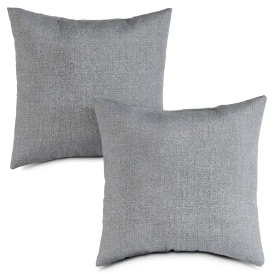 Outdoor 17 x 17 in. Square Throw Pillow (2-Pack) Heather {1}