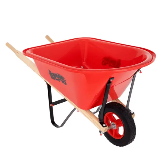 Eli & Mattie Kids Wheelbarrow, Sturdy Wooden Handles and Heavy-Duty Plastic Tub, Toy for Outdoor Play, Perfect for Gardening and Active Imaginative Fun {3}