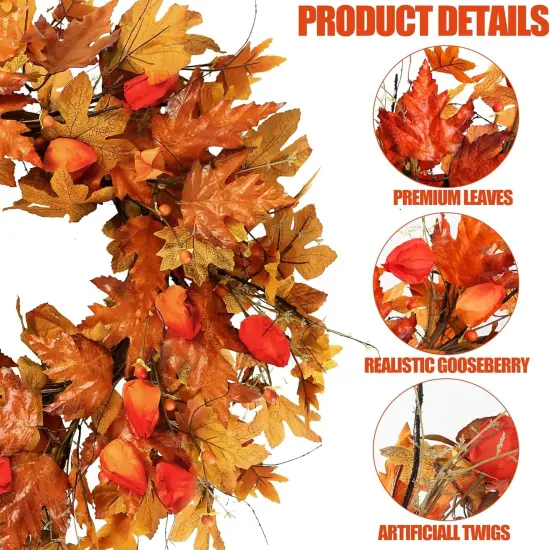 21&rsquo;&rsquo; Artificial Autumn Fall Wreath {5}