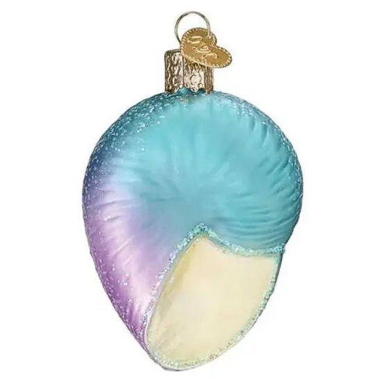 Old World Christmas 3.0 Inch Fanciful Spiral Christmas Tree Ornament , Sea Shell Multicolored {2}
