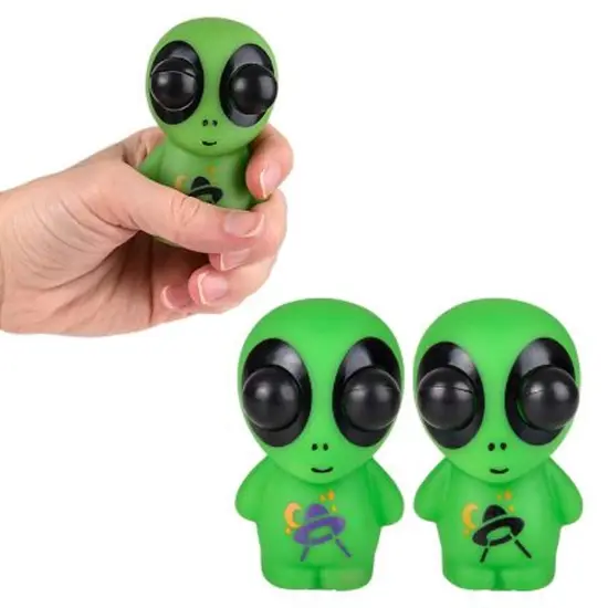 Eye Popping Aliens 3 1/2 Inches Soft Rubber {1}