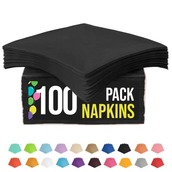 Party Solids Paper Napkins Disposable Everyday 100 Pcs 2 Ply Napkins Paper Everyday For Parties & Party Supplies {7}