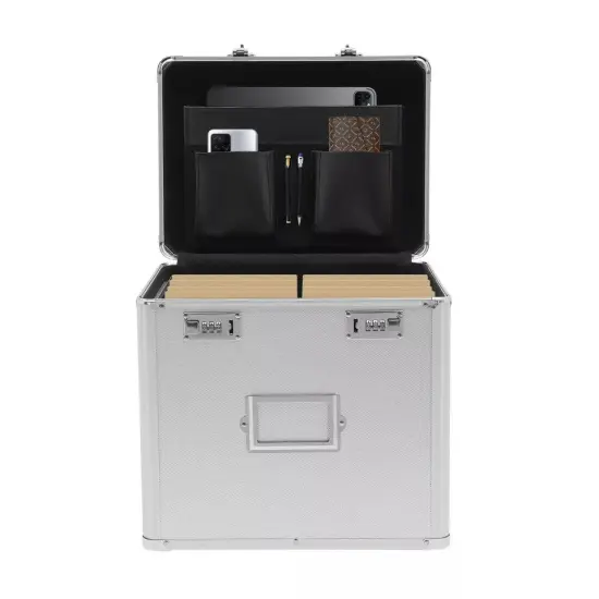 Portable File Cabinet Lock Storage Organizer Home Office Metal Box Mobile Drawer {4}