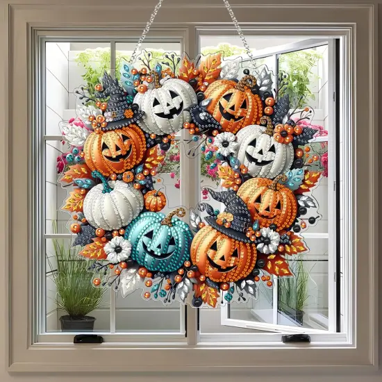 Diamond Art Hanging Kit for Adult (Halloween Pumpkin) {3}
