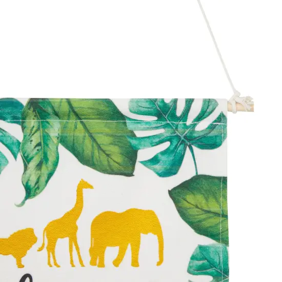 Custom Safari Baby Shower Decorations Canvas Welcome Sign with Sticker Sheets (3 Pieces) Green {7}