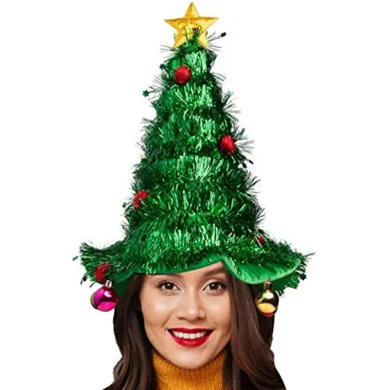 Simply Genius Christmas Tree Hat (1 Pack): Humorous 18&rdquo; Decorated Christmas Tree Hat, Festive Holiday Decor {1}