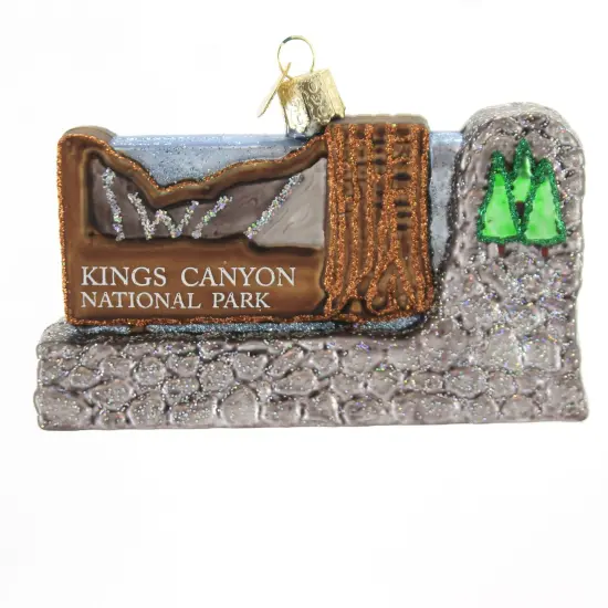 Old World Christmas 3.25 In Kings Canyon National Park Tree Ornament , Ornament Entrance Sign Multicolored {1}