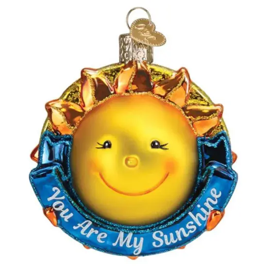 Old World Christmas 3.5 Inch You Are My Sunshine Tree Ornament , Sweet Lullaby Genuine Love Gold {1}