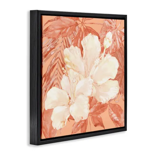 Stupell Industries Hibiscus Flower Bunches Floater Framed Canvas Wall Art Design by Paul Brent {9}