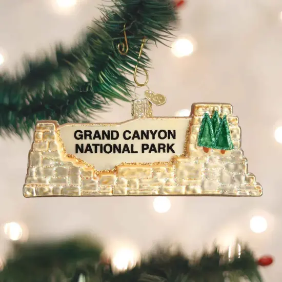Old World Christmas 2.0 Inch Grand Canyon National Park Christmas Tree Ornament , Ornament Camping Colorado River Gold {3}