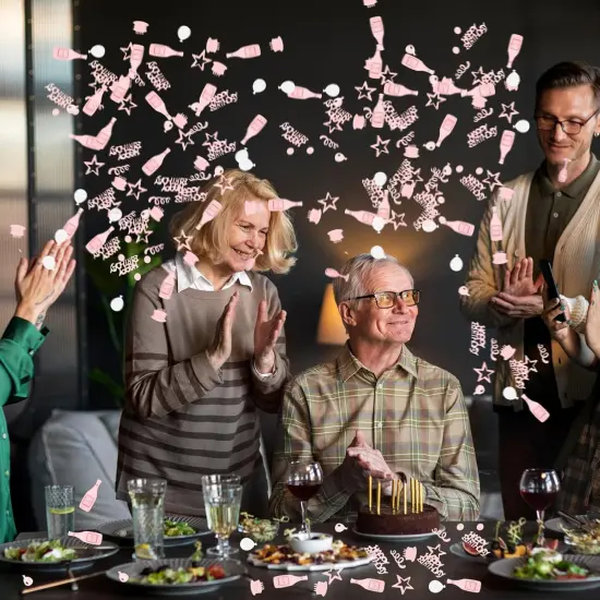 Happy Birthday Confetti Birthday Cake Confetti Metallic Foil Balloon Confetti Table Scatter Confetti Birthday Confetti for Table Balloon Cake Birthday Party Decoration Supplies {3}