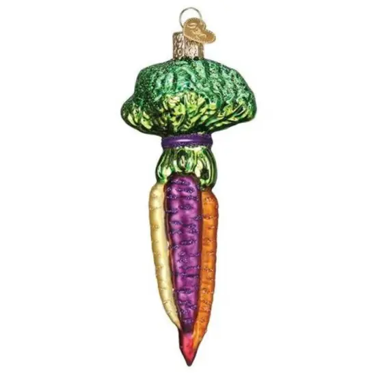 Old World Christmas 4.75 In Rainbow Carrots Christmas Tree Ornament , Ornament Veggie Multicolored {2}