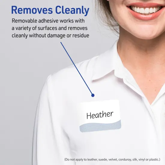 Avery Printable Rectangle Adhesive Name Badges, Pre-Printed Colorful Design, Matte White, 2-1/3" x 3-3/8", Laser & Inkjet Compatible, 80 Total, Great for Branding, Marketing, and Events {3}