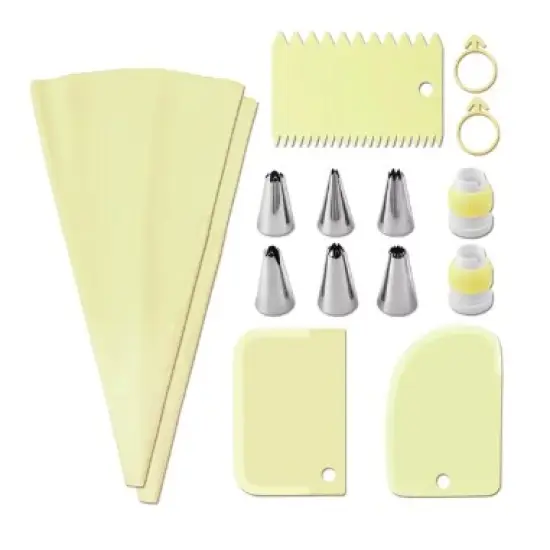 15 Piece Stainless Steel Decorative Nozzle kit {6}