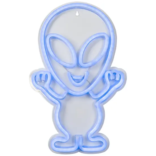 Northlight LED Alien Neon Lighted Wall Art - 16.75" Blue {3}