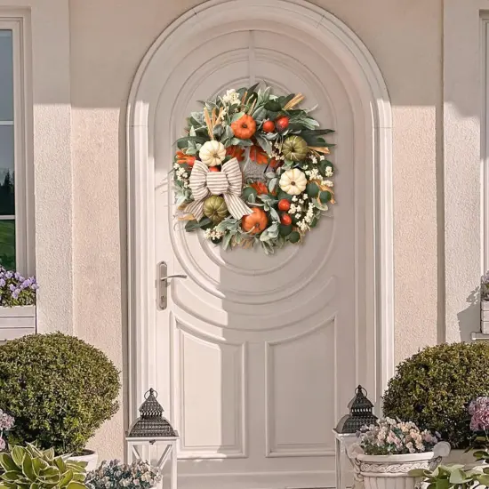 22 in Fall Wreaths for Front Door Outside {5}
