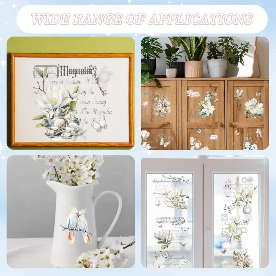 16 Sheets Vintage Floral Rub on Transfers {5}