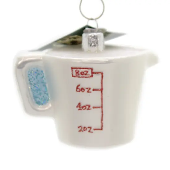 Old World Christmas 2.5 Inch Measuring Cup Tree Ornament , Ingredients White {2}