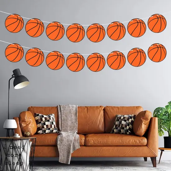3PCS Basketball Party Supplies Party Banners - Sports Basketball Game Party Decorations - Basketball Baby Shower/Birthday Party Garland Wall Decorations Photo Props {4}