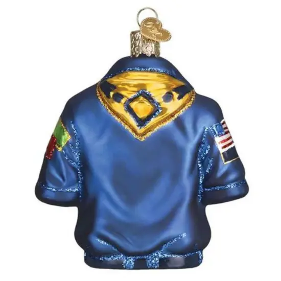 Old World Christmas 4.0 Inch Scout Uniform Christmas Tree Ornament , Ornament Honor Privilege Blue {2}