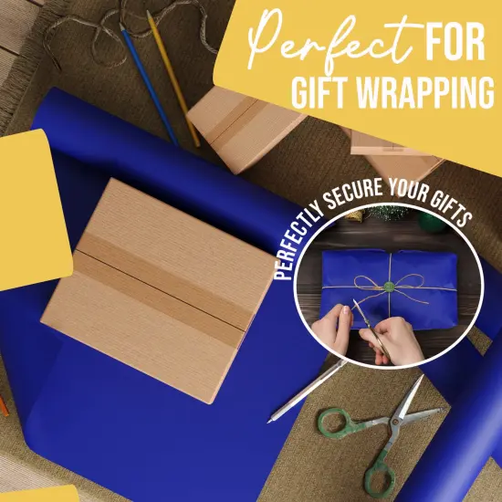 Kraft Paper Roll 17.75" X 1320" (110' Ft) Colored Paper Roll - Packing Paper Roll - Craft Supplies - Kraft Wrapping Paper Perfect as Shipping Paper Craft Paper Roll by Crown Display Blue {3}