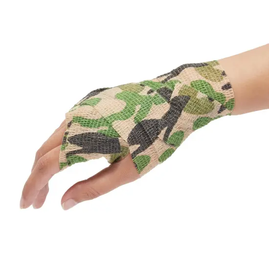 12-Rolls Self Adherent Bandage Wrap, Vet Tape - 2 In x 5 Yds Breathable, Elastic Cohesive Wrap Tape for Wrist, Swelling, Sports, Tattoo (Camo Designs) Multicolor {2}