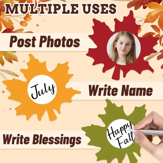 Colorful Autumn Maple Leaf Paper Cut-Outs {2}