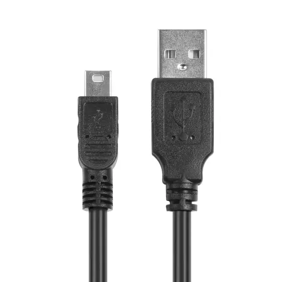 Insten 10' USB 2.0 A to Mini B 5pin Male Data Sync Charger Cable for GPS Camera MP3 MP4 Speaker PS3 Controller Black {3}